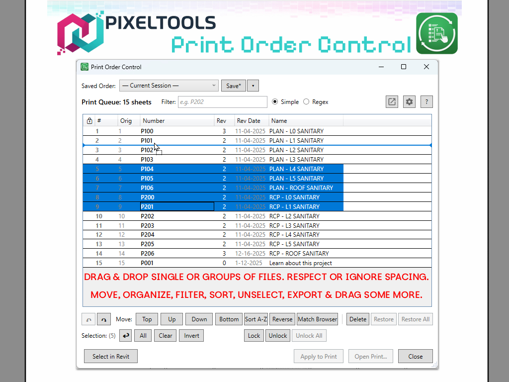 Drag-drop reordering